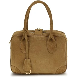 Beige Calf Leather Bos Taurus Shoulder Bag