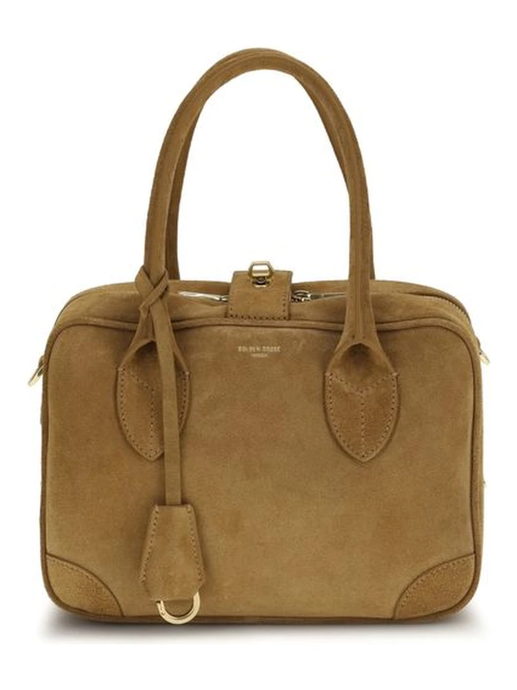 Beige Calf Leather Bos Taurus Shoulder Bag