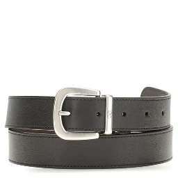 حزام بوس توروس العادي من جلد العجل الأسود