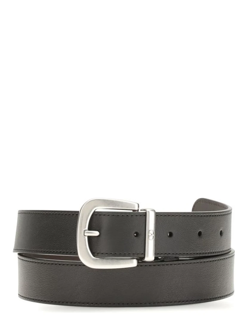 Black Calf Leather Bos Taurus Regular Belt