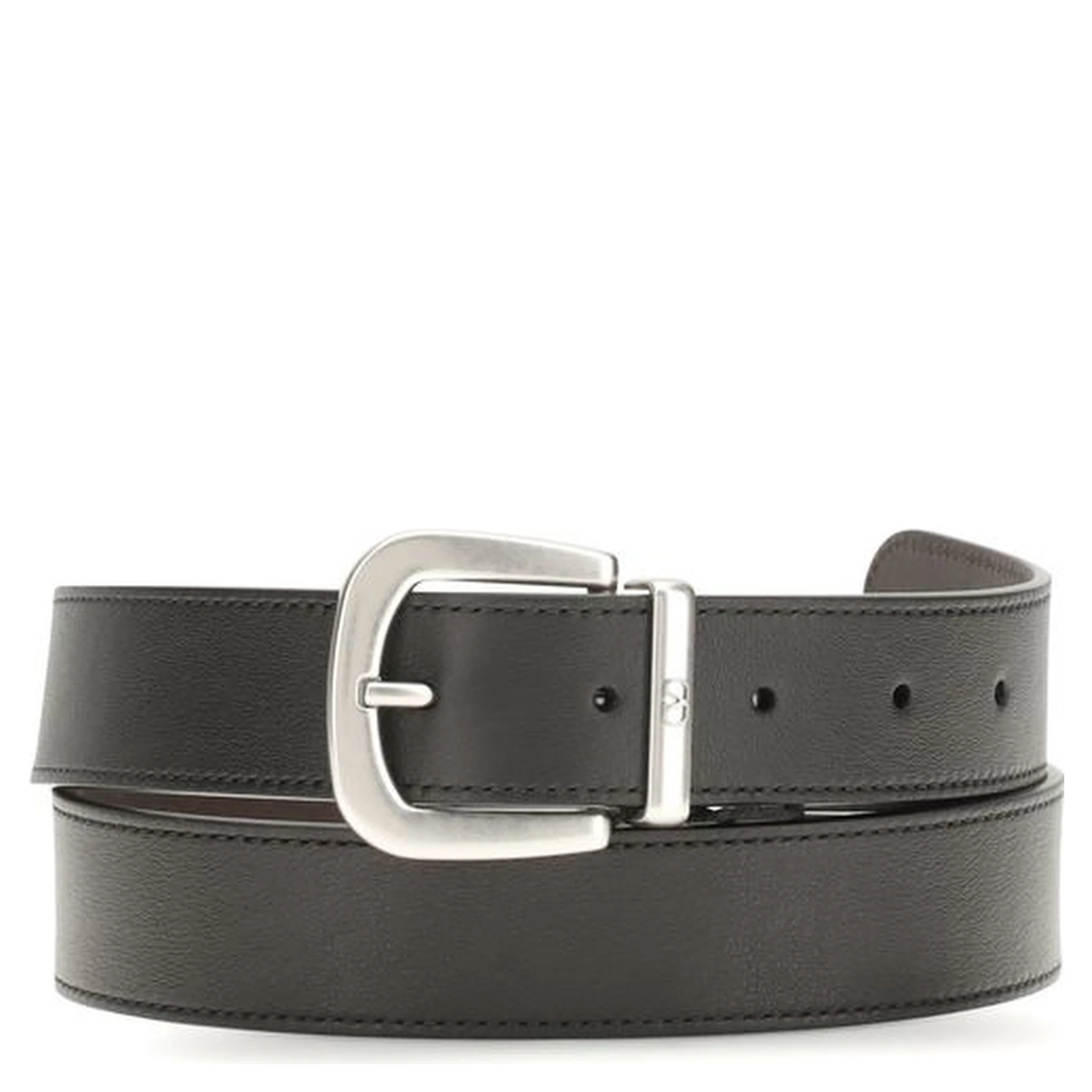 حزام بوس توروس العادي من جلد العجل الأسود