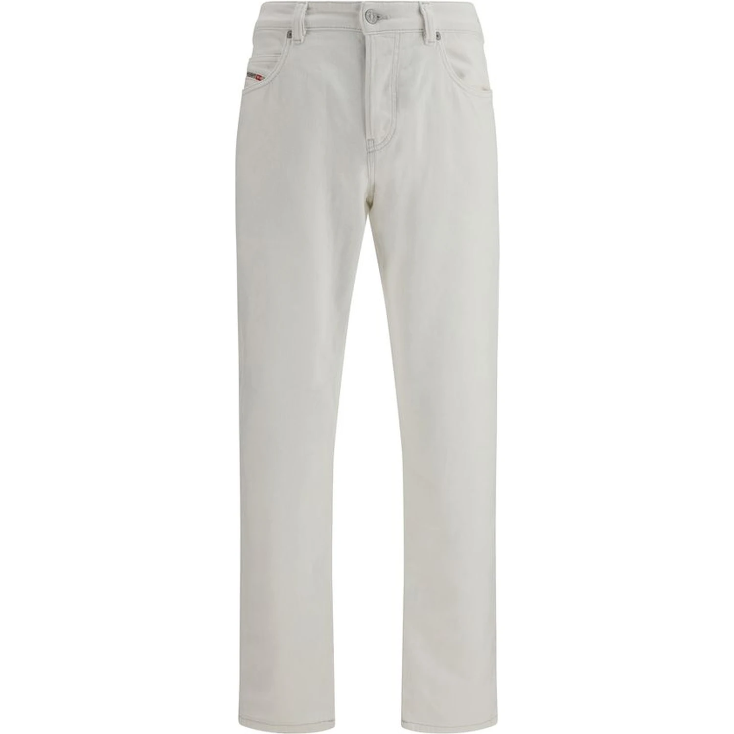 White Cotton Slim Fit Jeans
