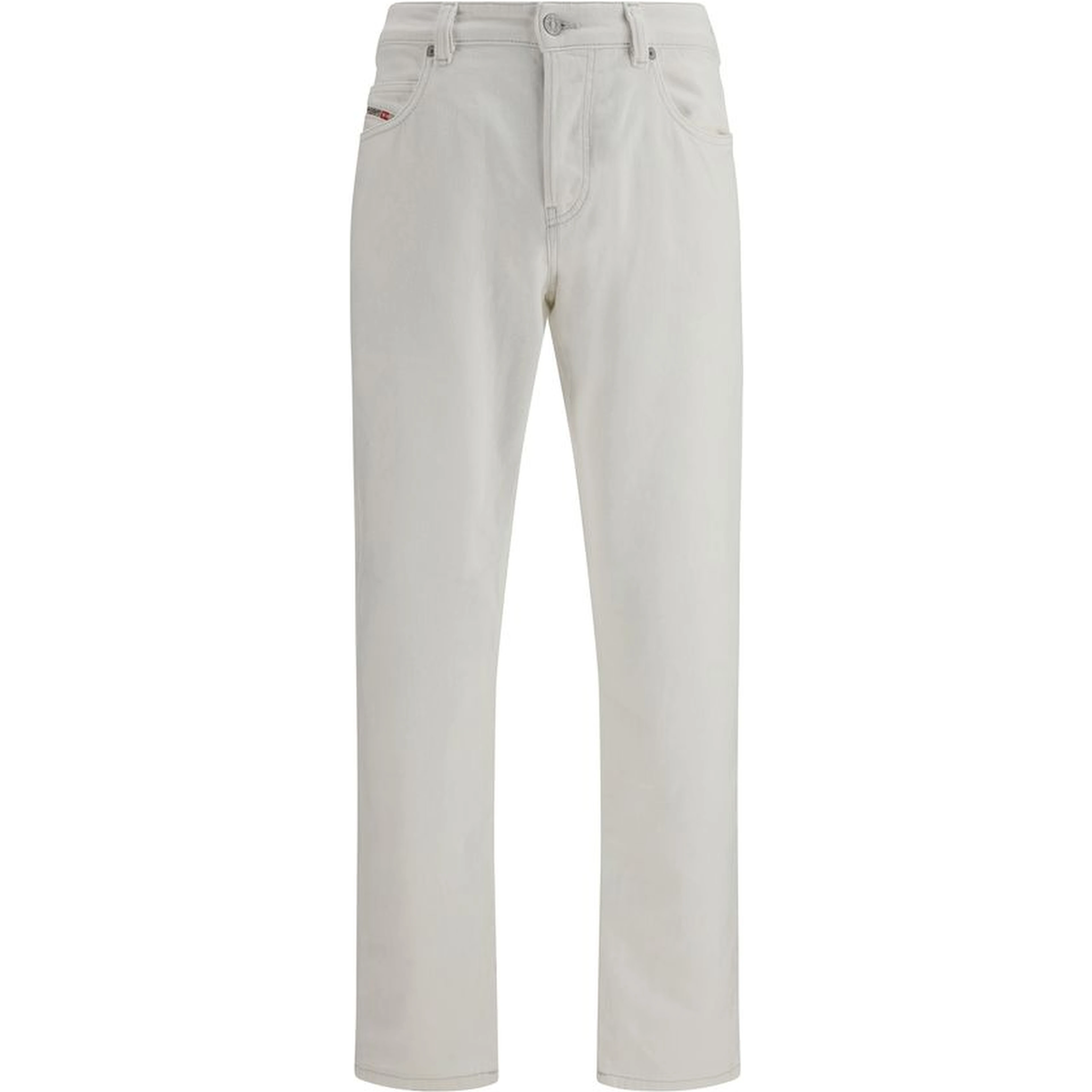 White Cotton Slim Fit Jeans