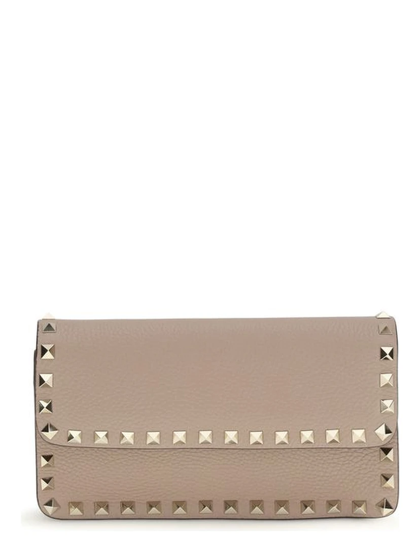 Beige Calf Leather Bos Taurus Wallet