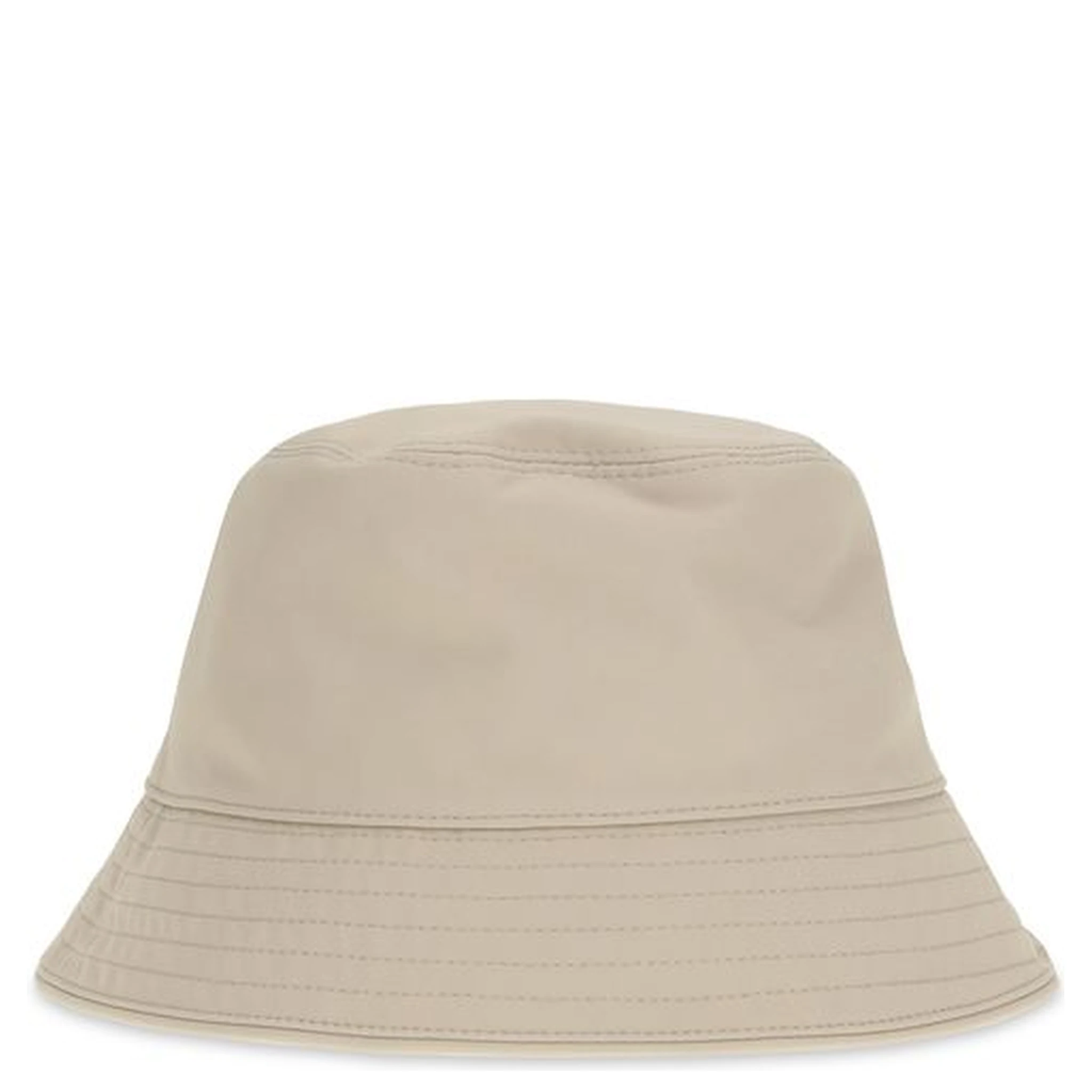 Beige Cotton Bucket Hat