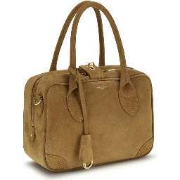 Beige Calf Leather Bos Taurus Shoulder Bag