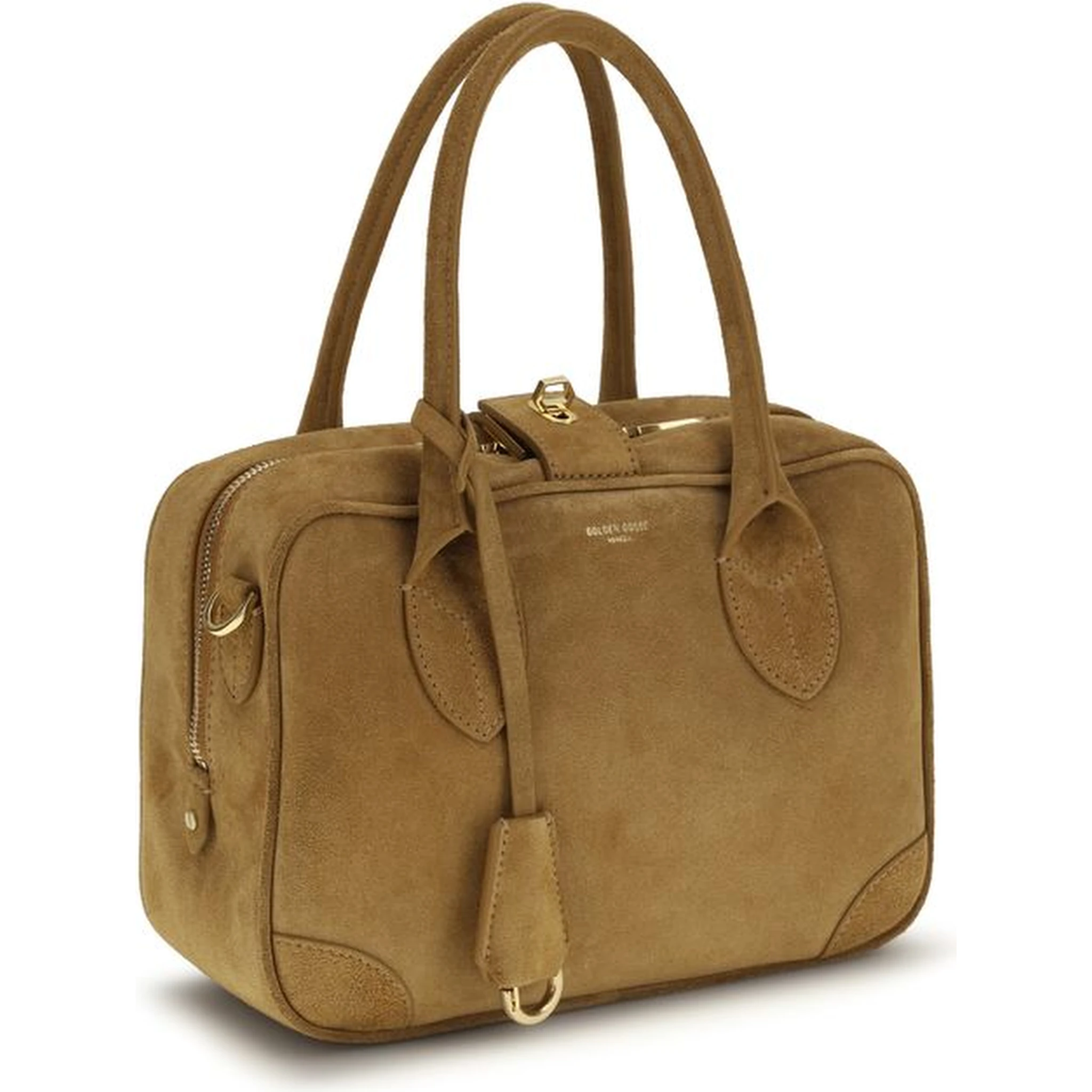 Beige Calf Leather Bos Taurus Shoulder Bag