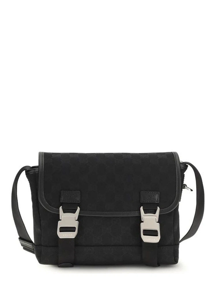 Black Fabric Shoulder Bag