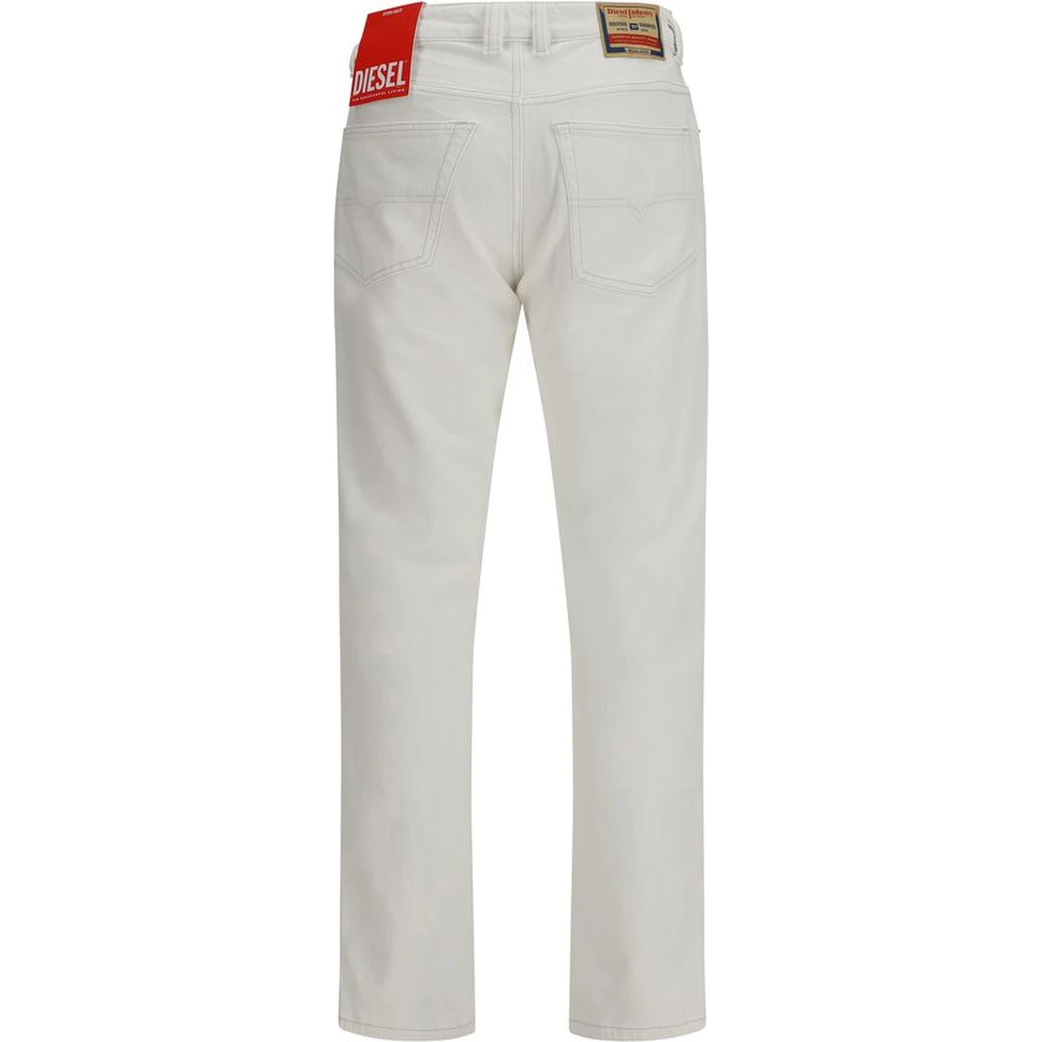 White Cotton Slim Fit Jeans