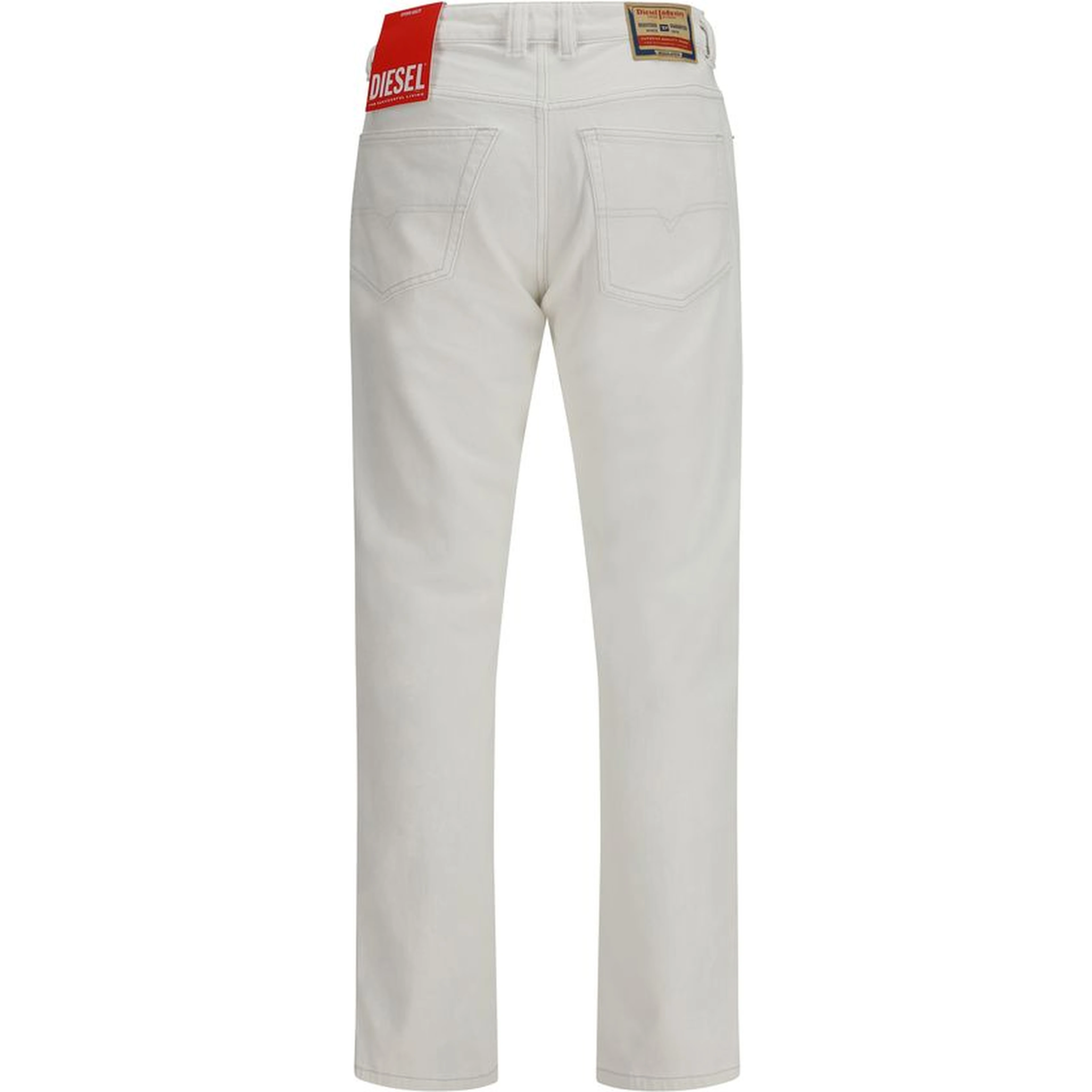 White Cotton Slim Fit Jeans