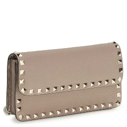 Beige Calf Leather Bos Taurus Wallet