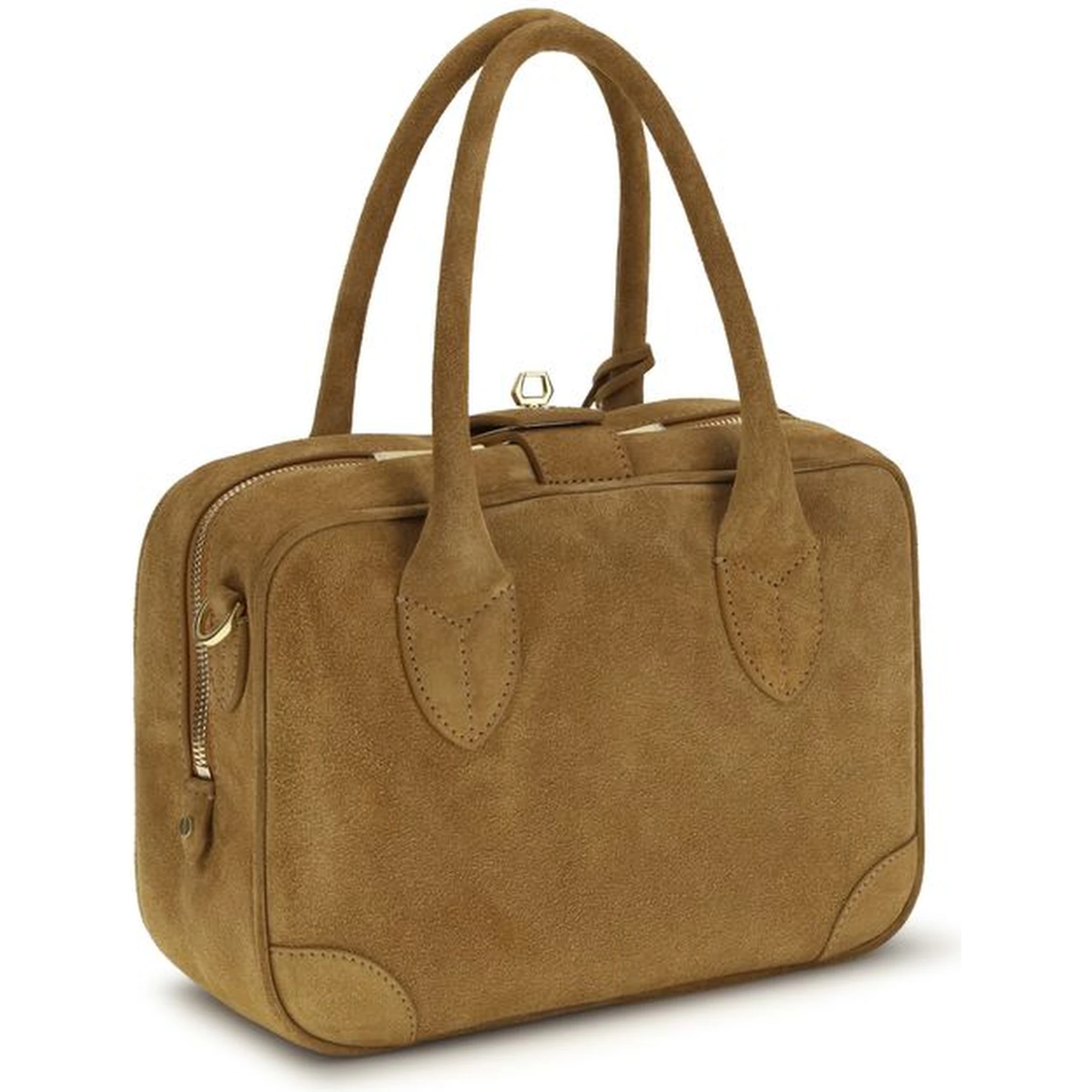 Beige Calf Leather Bos Taurus Shoulder Bag