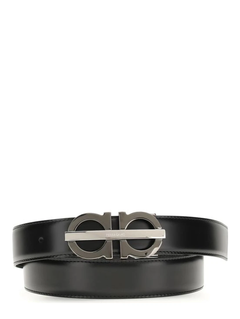 Black Calf Leather Bos Taurus Regular Belt