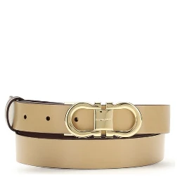Beige Calf Leather Bos Taurus Regular Belt