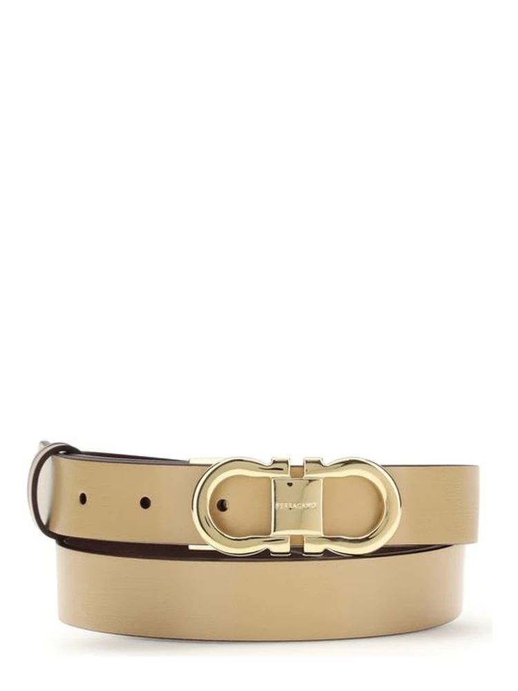 Beige Calf Leather Bos Taurus Regular Belt