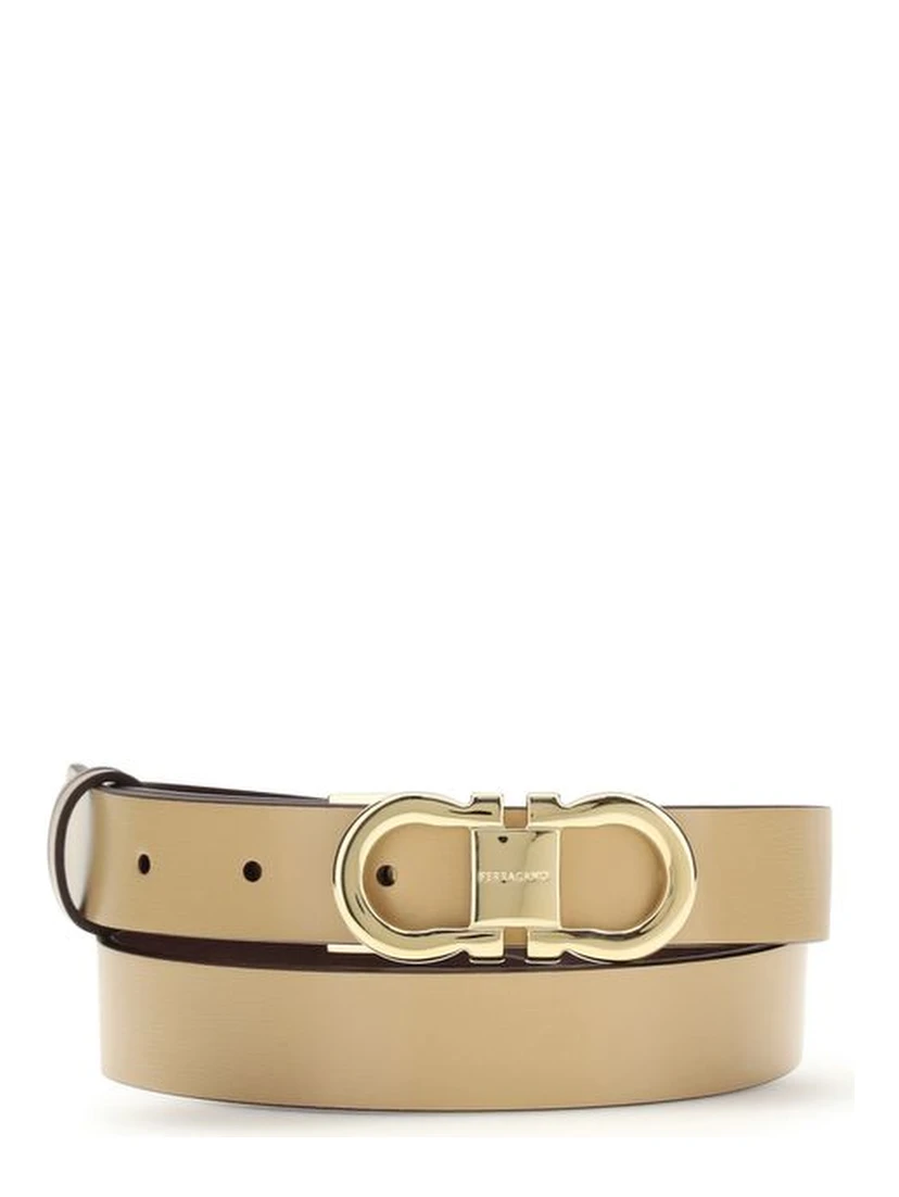 Beige Calf Leather Bos Taurus Regular Belt