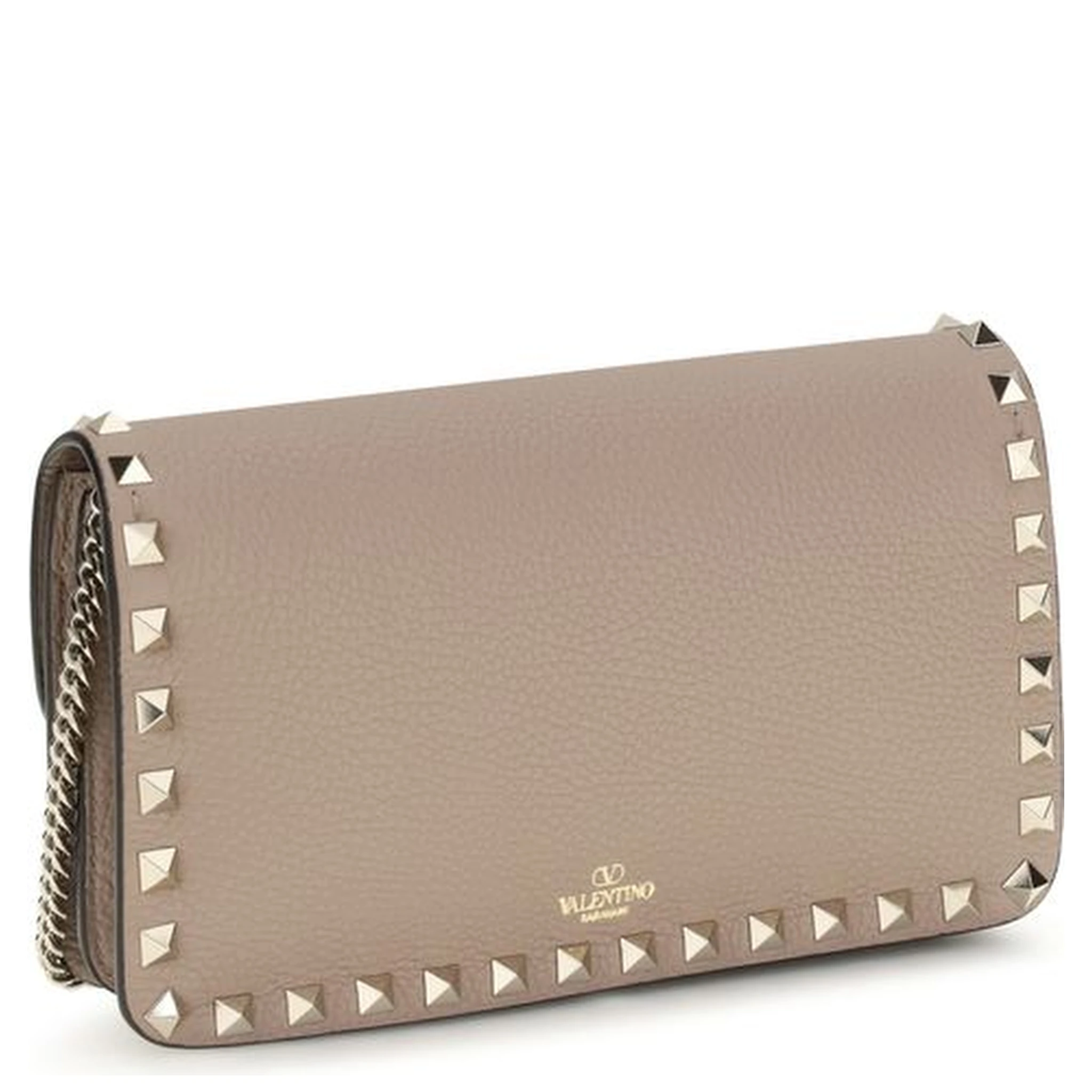 Beige Calf Leather Bos Taurus Wallet