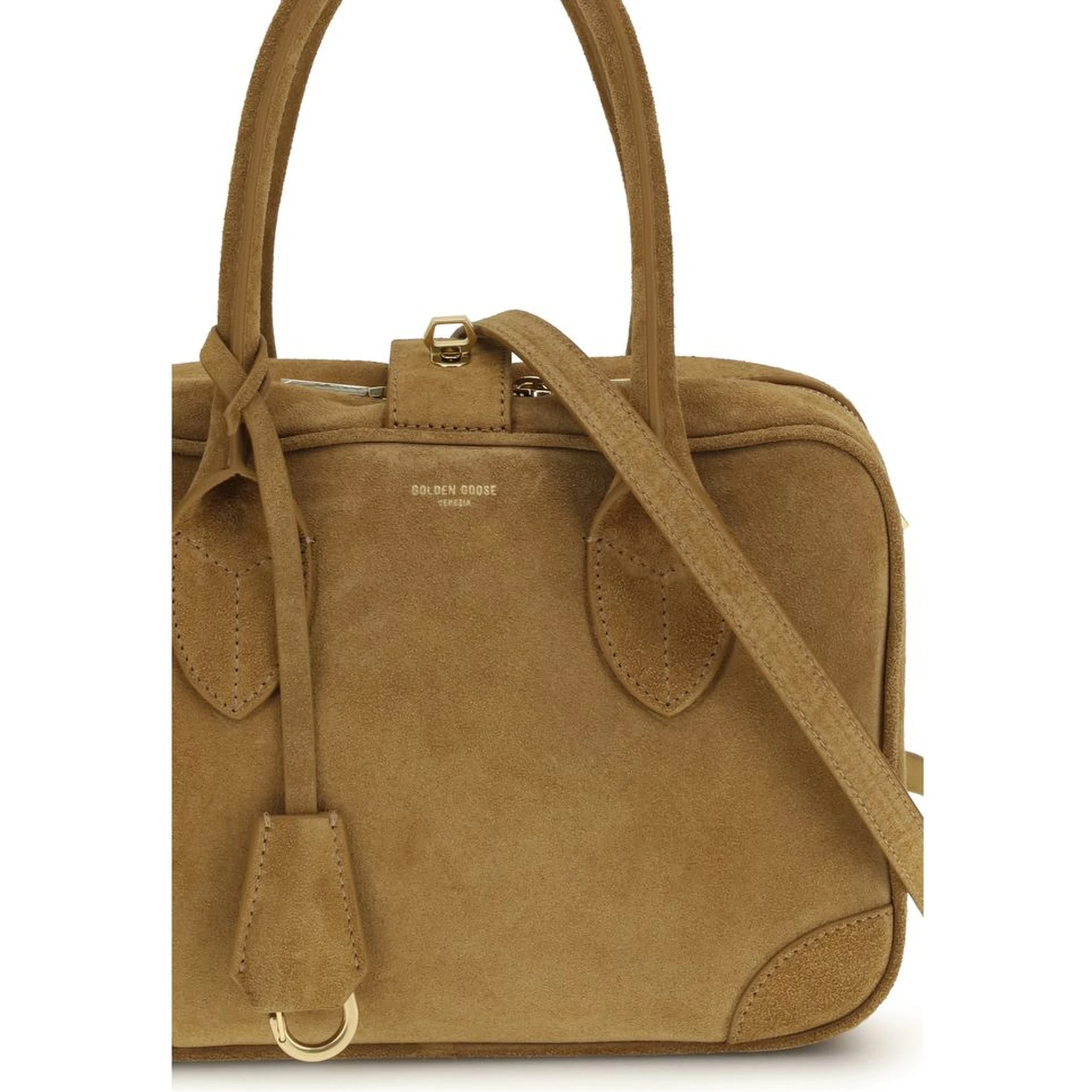 Beige Calf Leather Bos Taurus Shoulder Bag