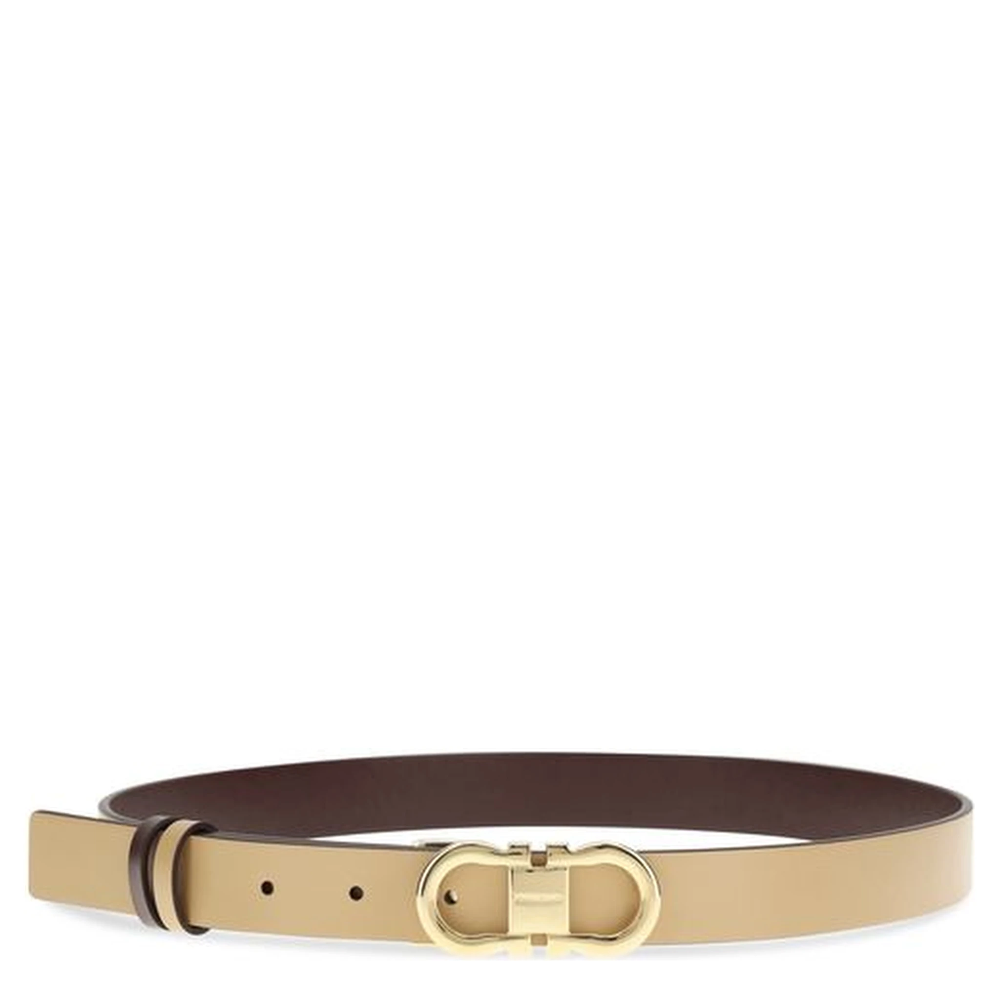 Beige Calf Leather Bos Taurus Regular Belt