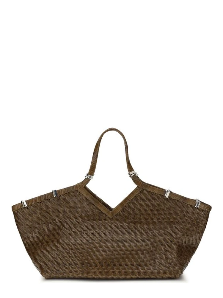 Bicolor Buffalo Leather Handbag