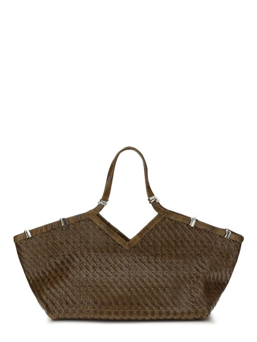 Bicolor Buffalo Leather Handbag