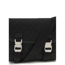 Black Fabric Shoulder Bag
