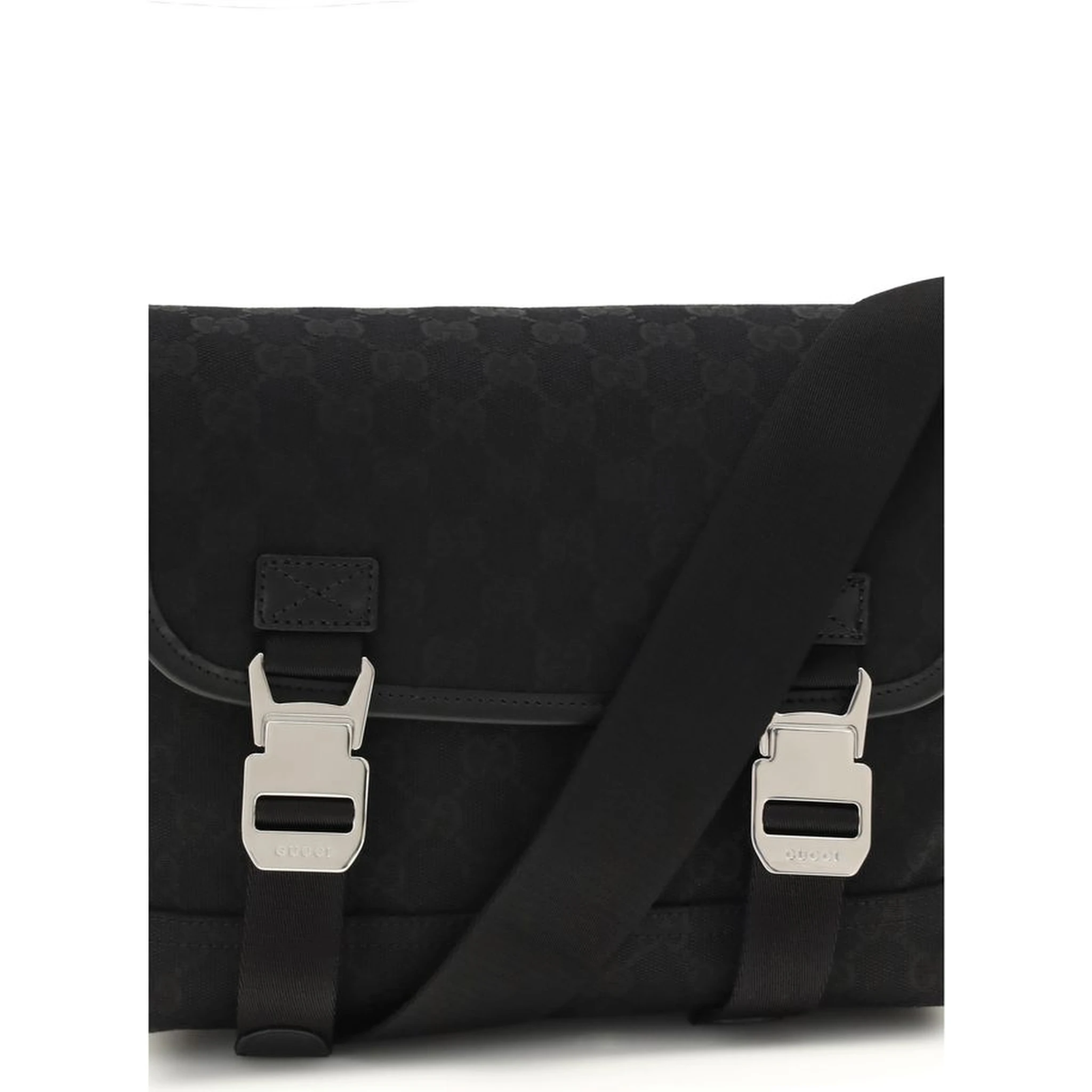 Black Fabric Shoulder Bag