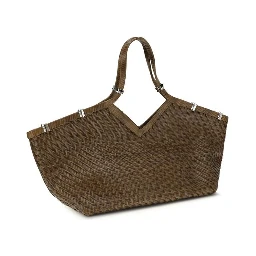 Bicolor Buffalo Leather Handbag