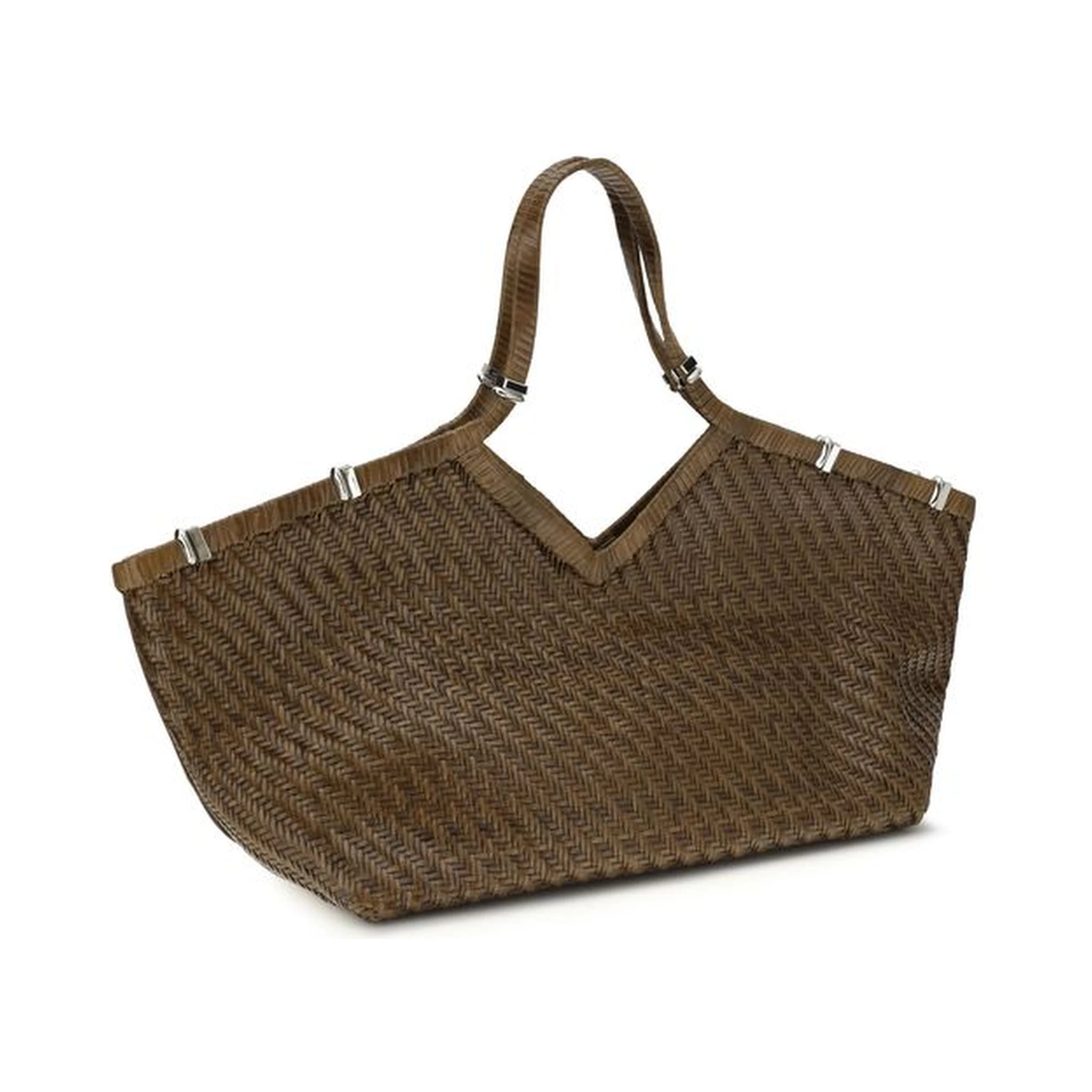 Bicolor Buffalo Leather Handbag