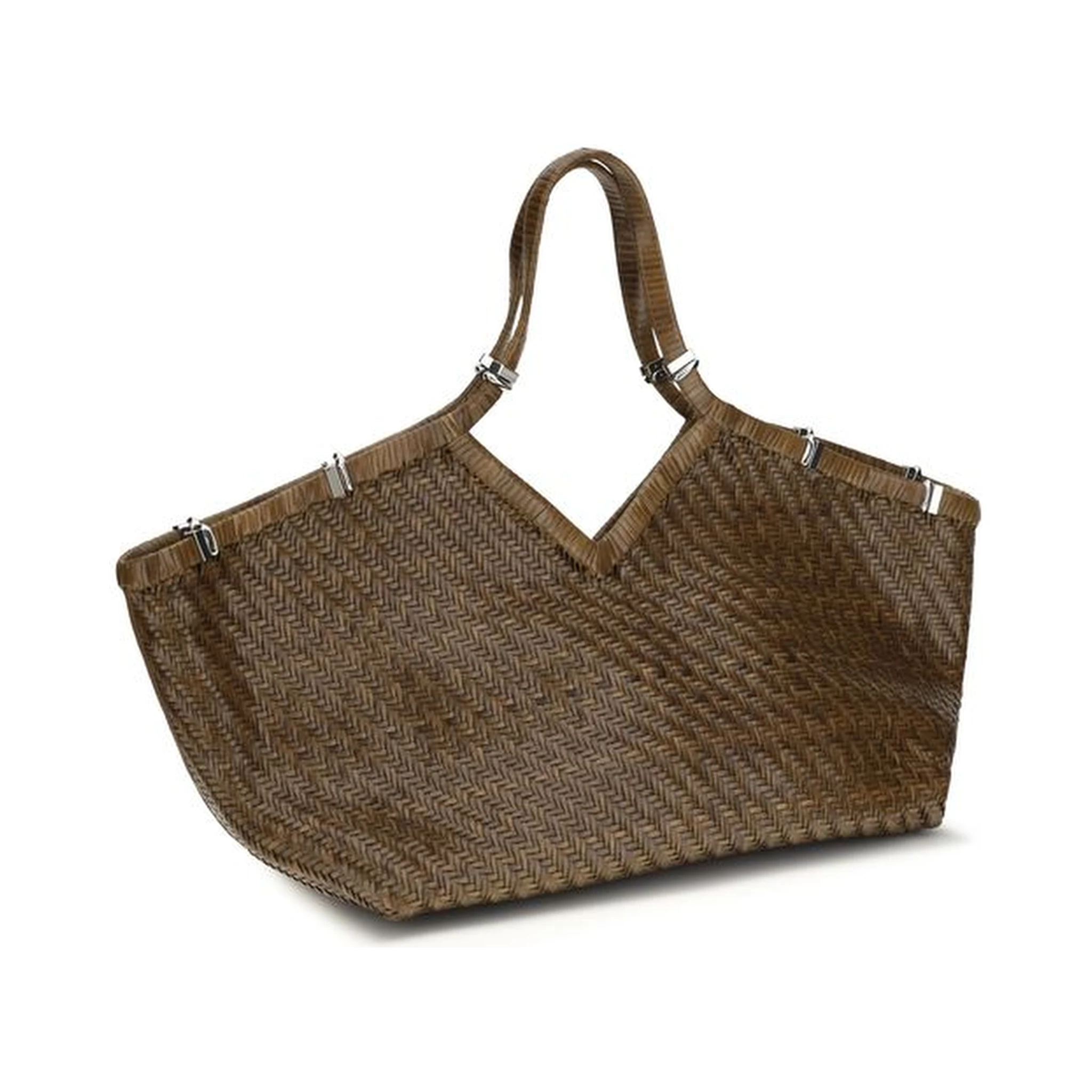 Bicolor Buffalo Leather Handbag