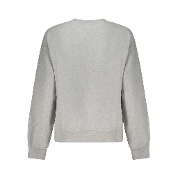 Grigio Cotton Women Sweatshirt