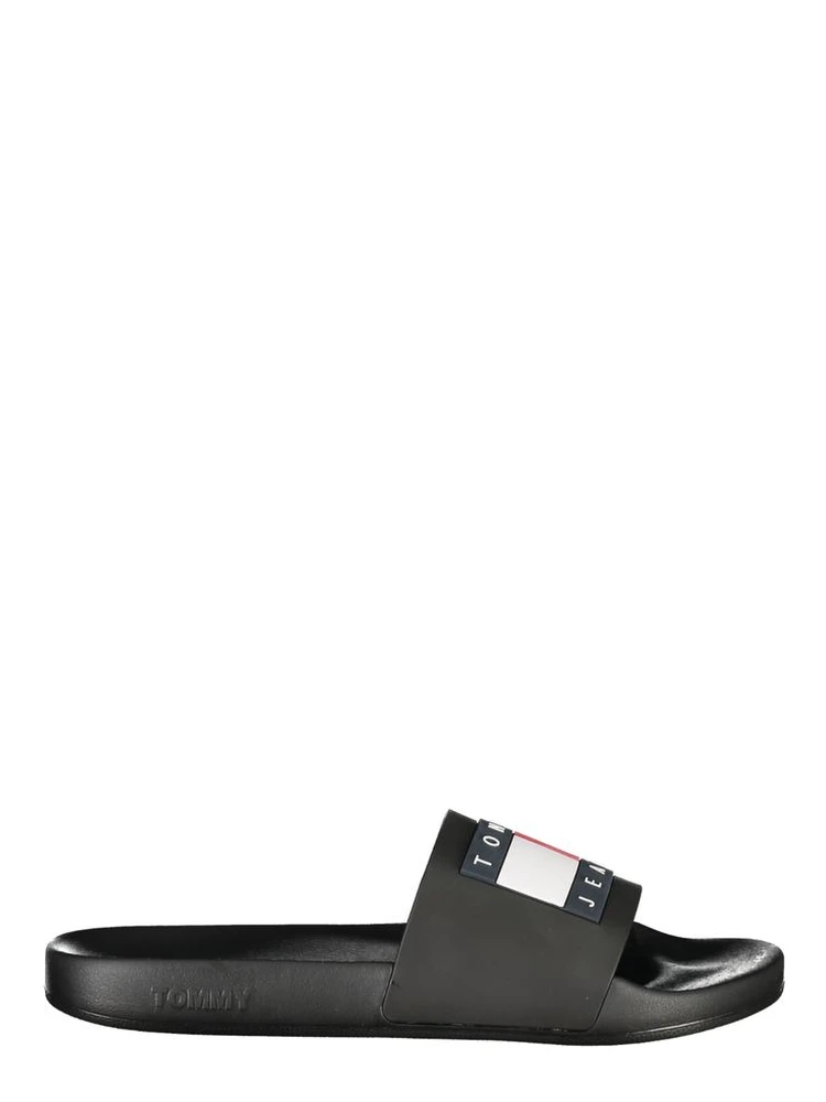 Black Polyurethane Men Slipper