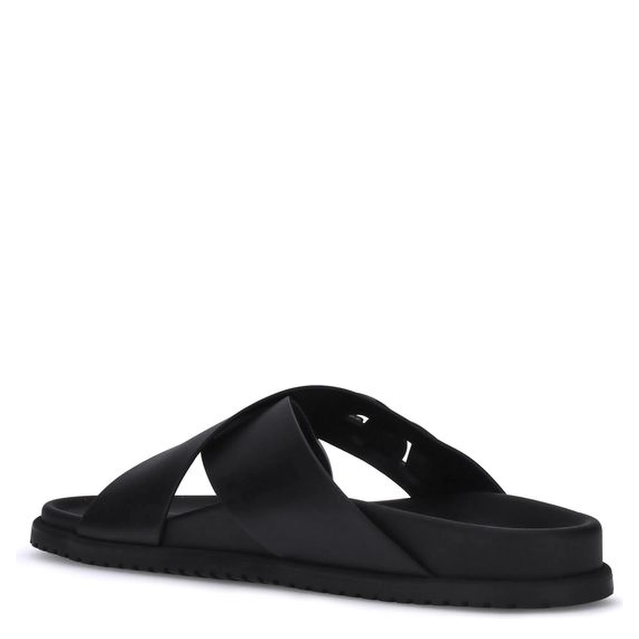 Black Calf Leather Bos Taurus Sandals