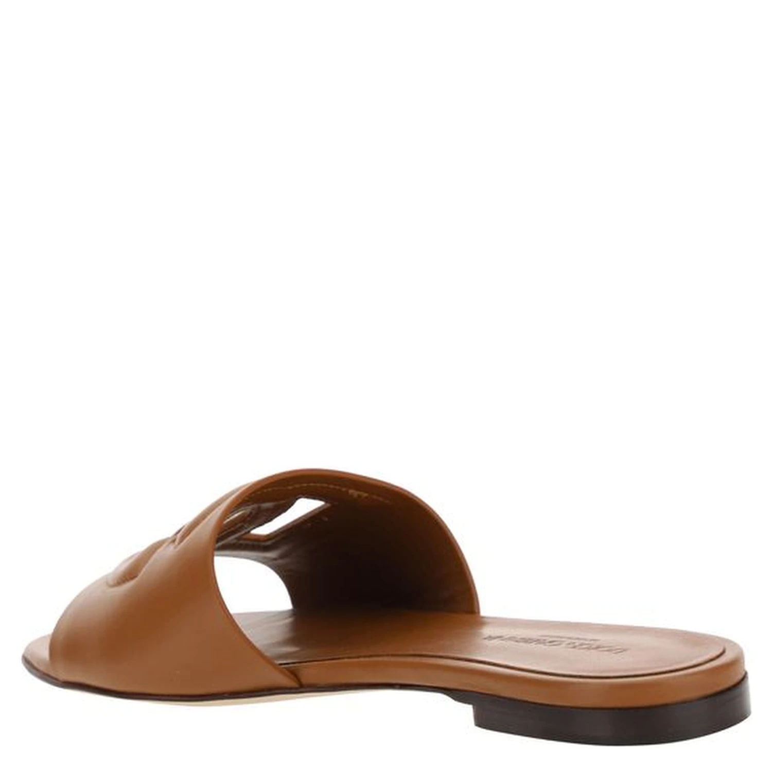 Brown Calf Leather Bos Taurus Flat Sandals