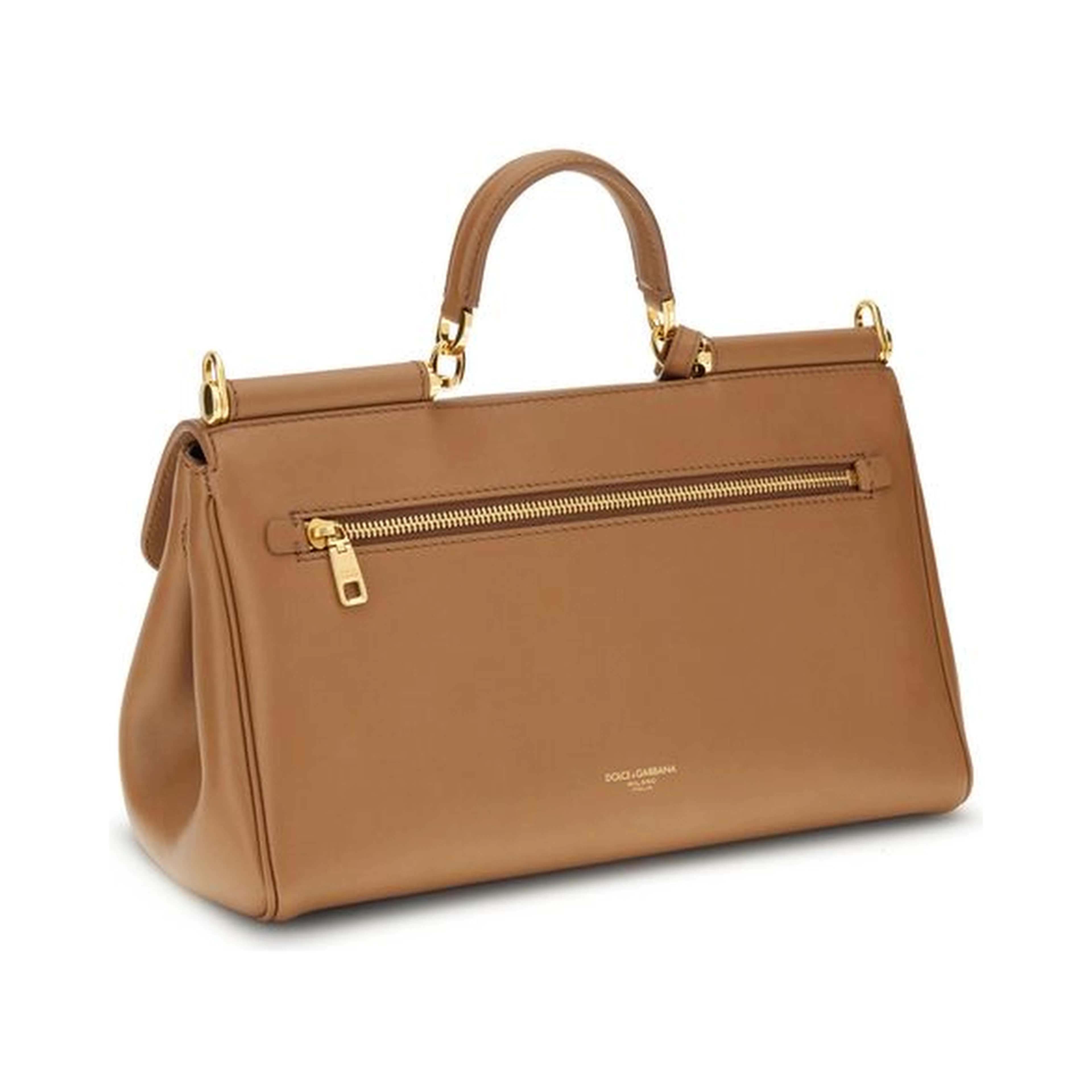 Beige Calf Leather Bos Taurus Shoulder Bag