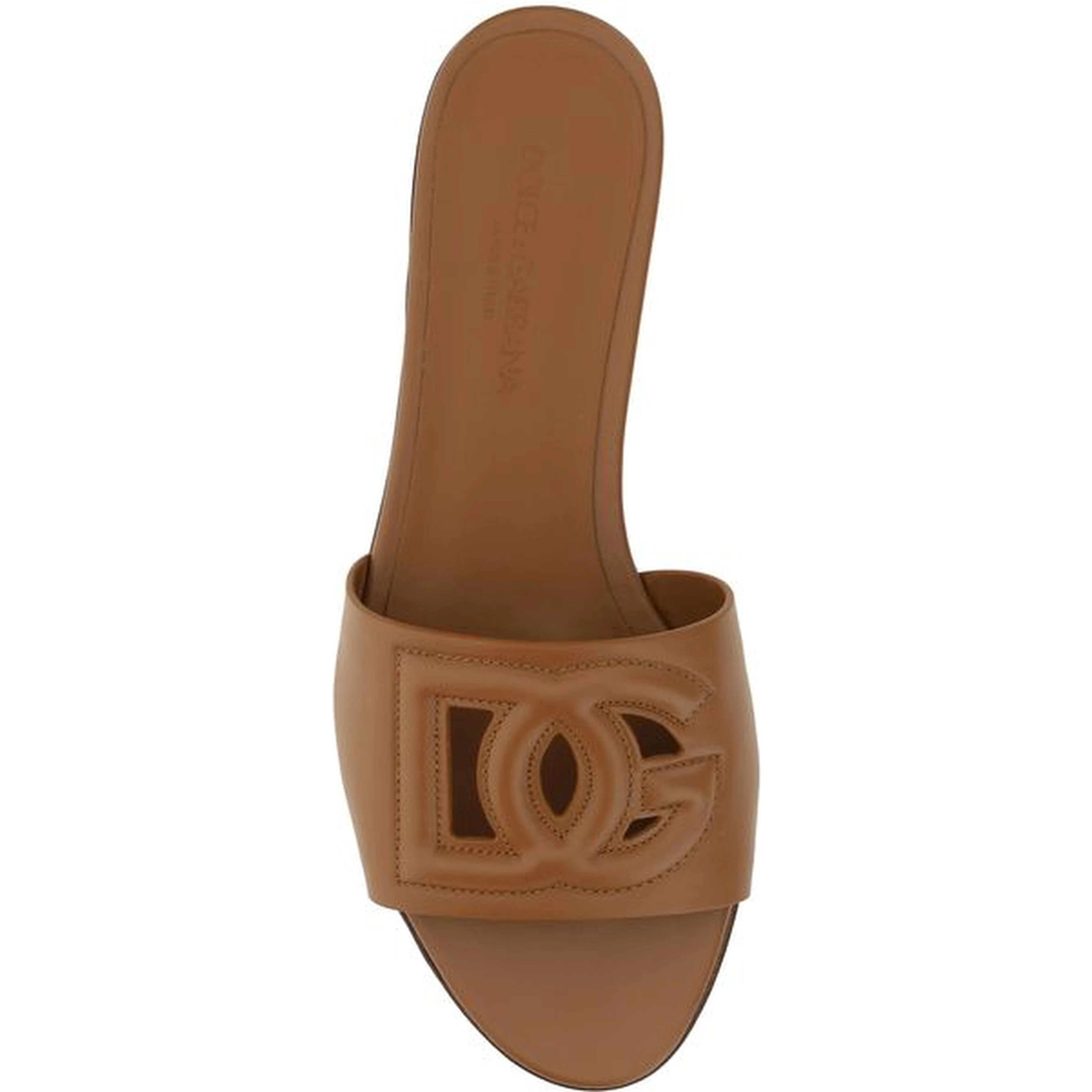 Brown Calf Leather Bos Taurus Flat Sandals