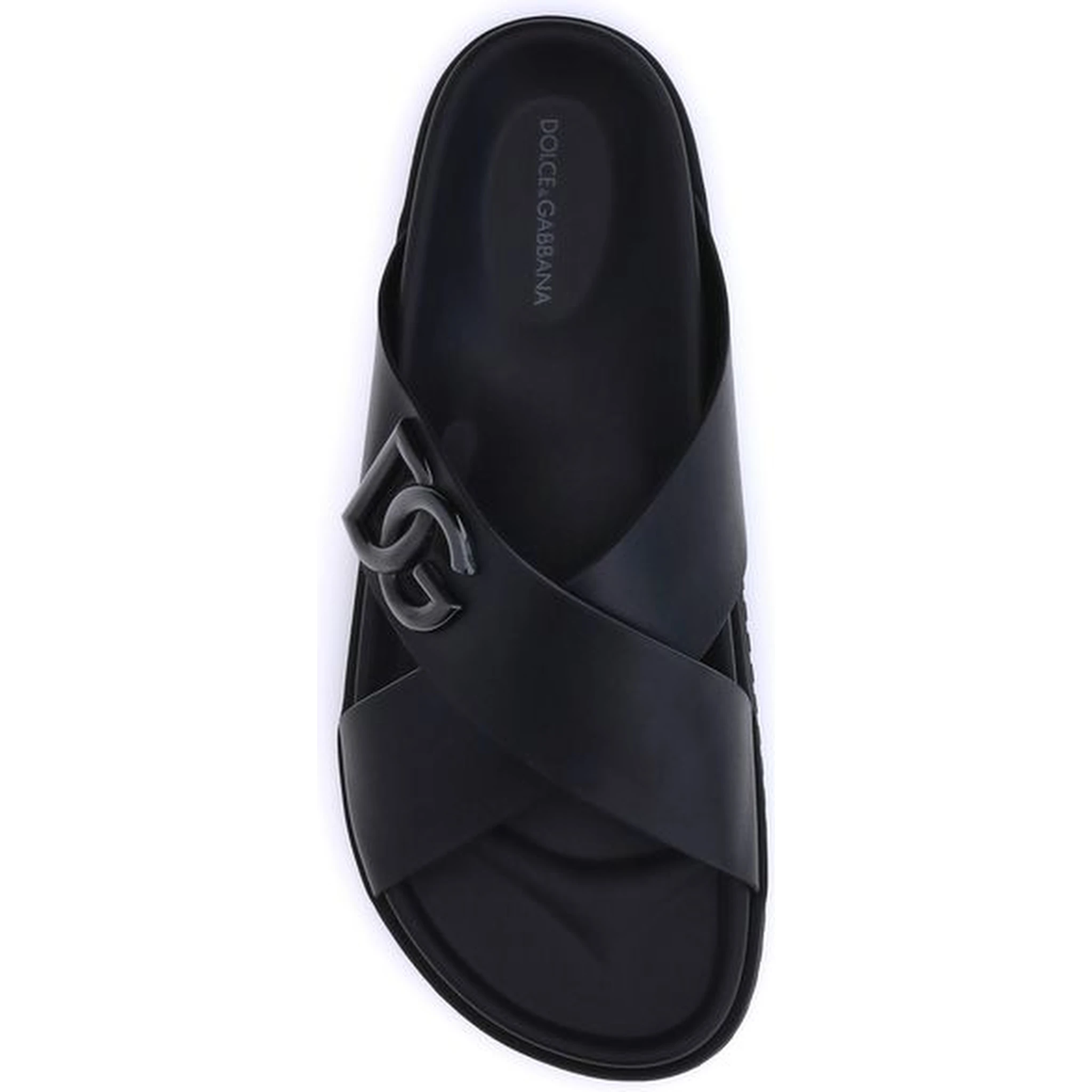 Black Calf Leather Bos Taurus Sandals