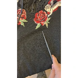 Black Lace Angel Roses Cardigan Sweater