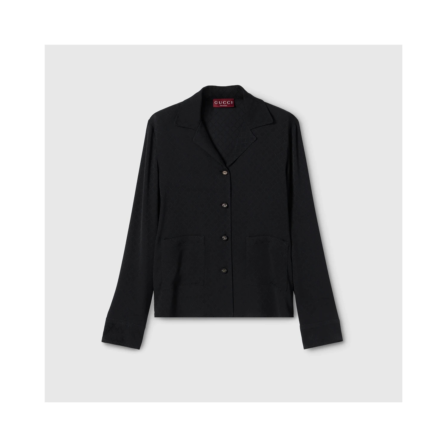 V-neck silk shirt