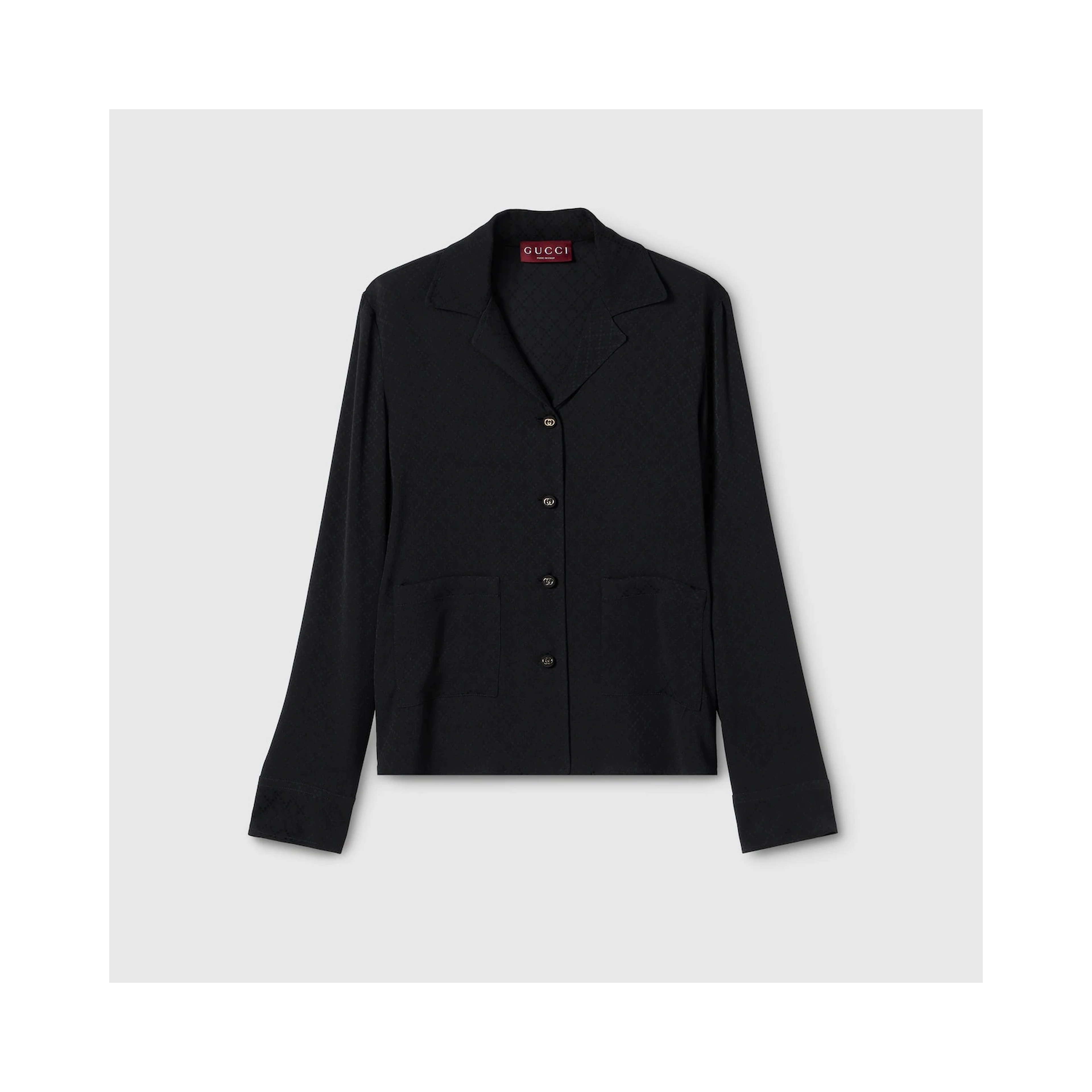 V-neck silk shirt