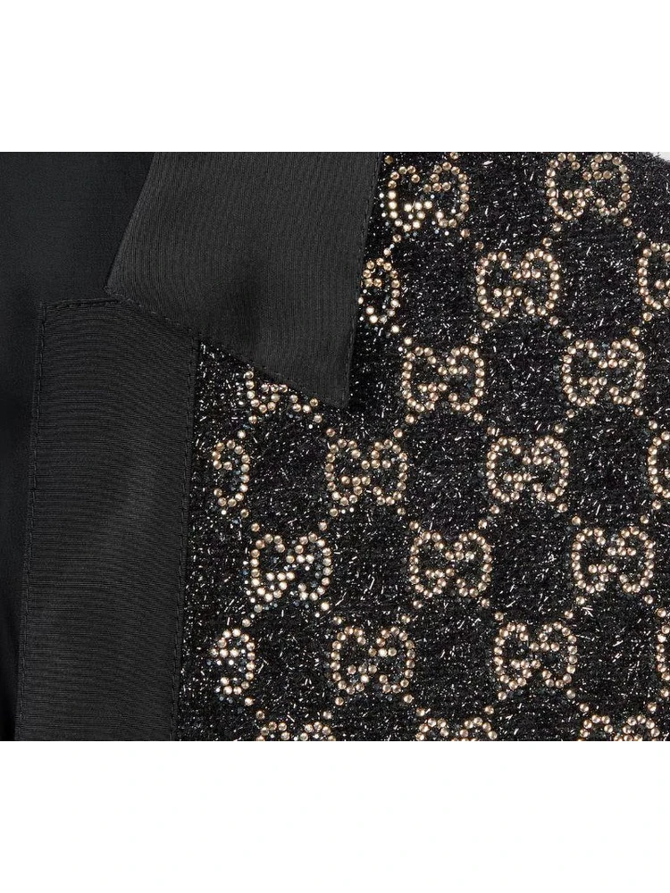 Top in tweed wool lamé alternative