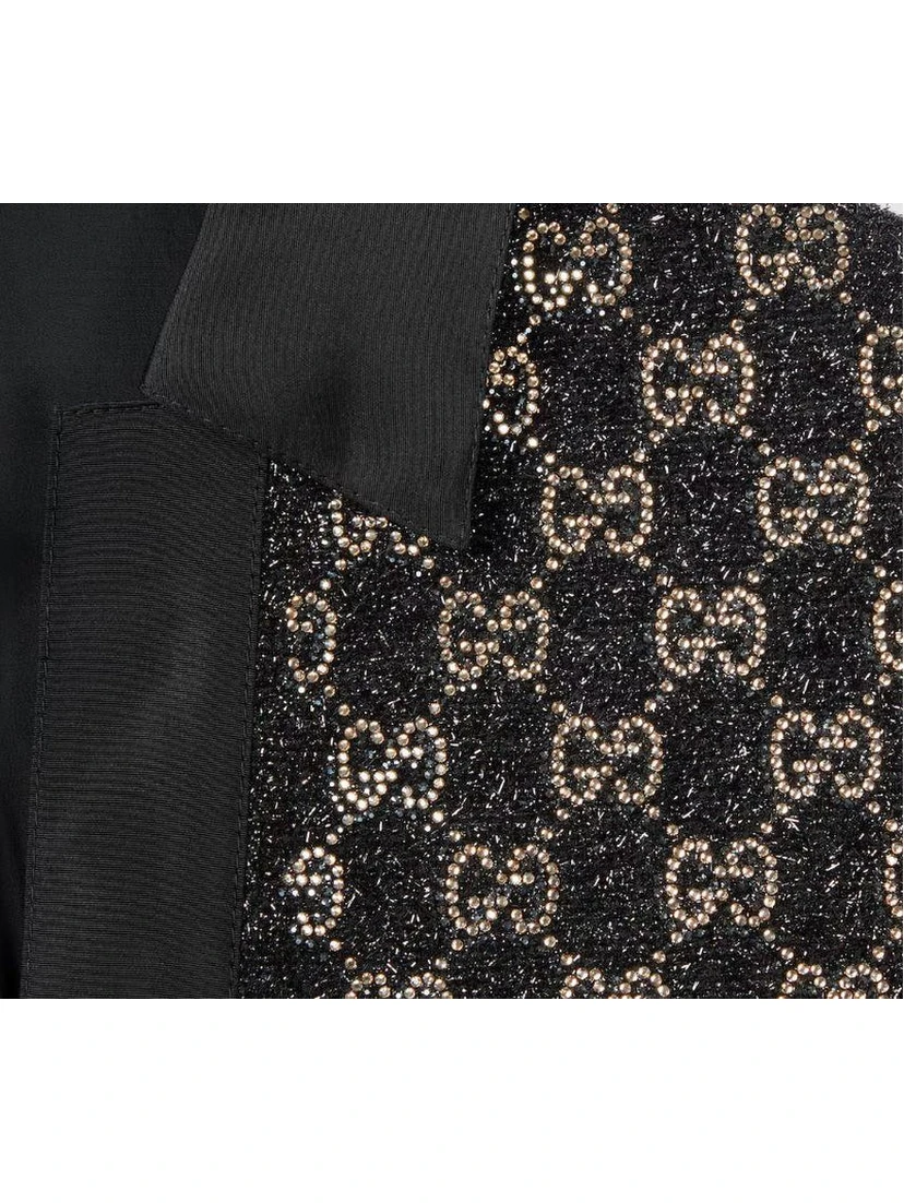 Top in tweed wool lamé