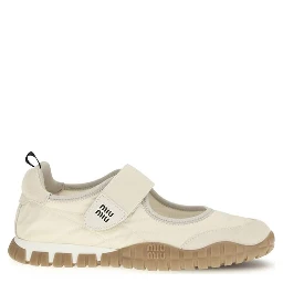 Beige Recycled Polyamide Ballet Flats