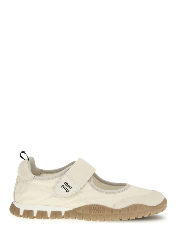 Beige Recycled Polyamide Ballet Flats