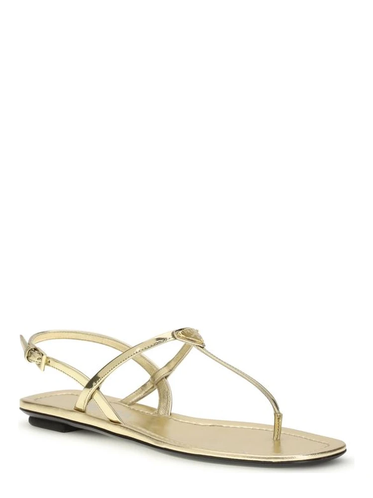 Silver Calf Leather Bos Taurus Flat Sandals alternative