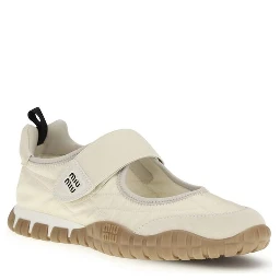 Beige Recycled Polyamide Ballet Flats