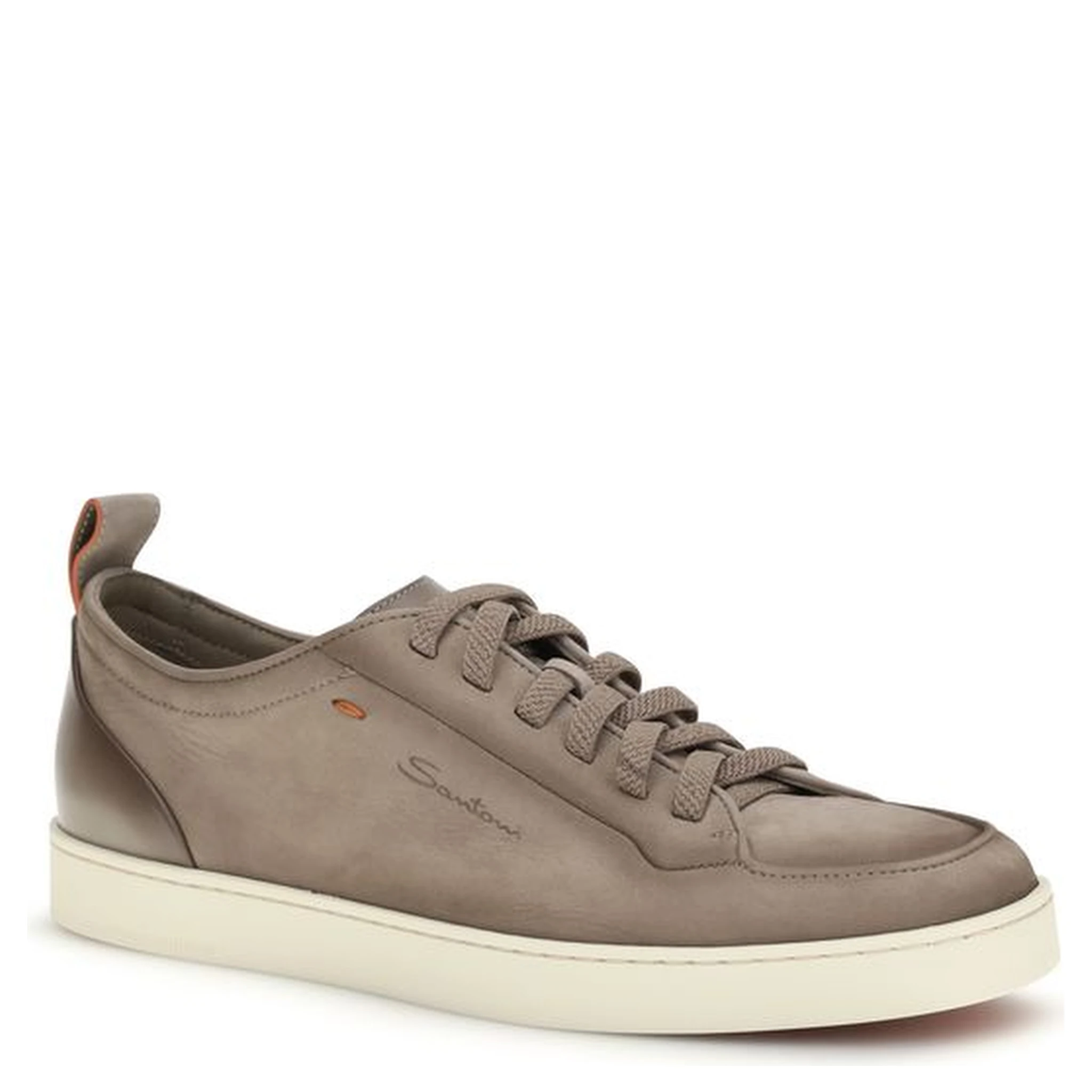 Beige Calf Leather Bos Taurus Low Top Sneakers