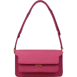 Pink Leather Shoulder Bag