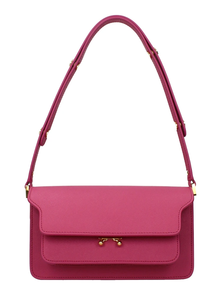 Pink Leather Shoulder Bag