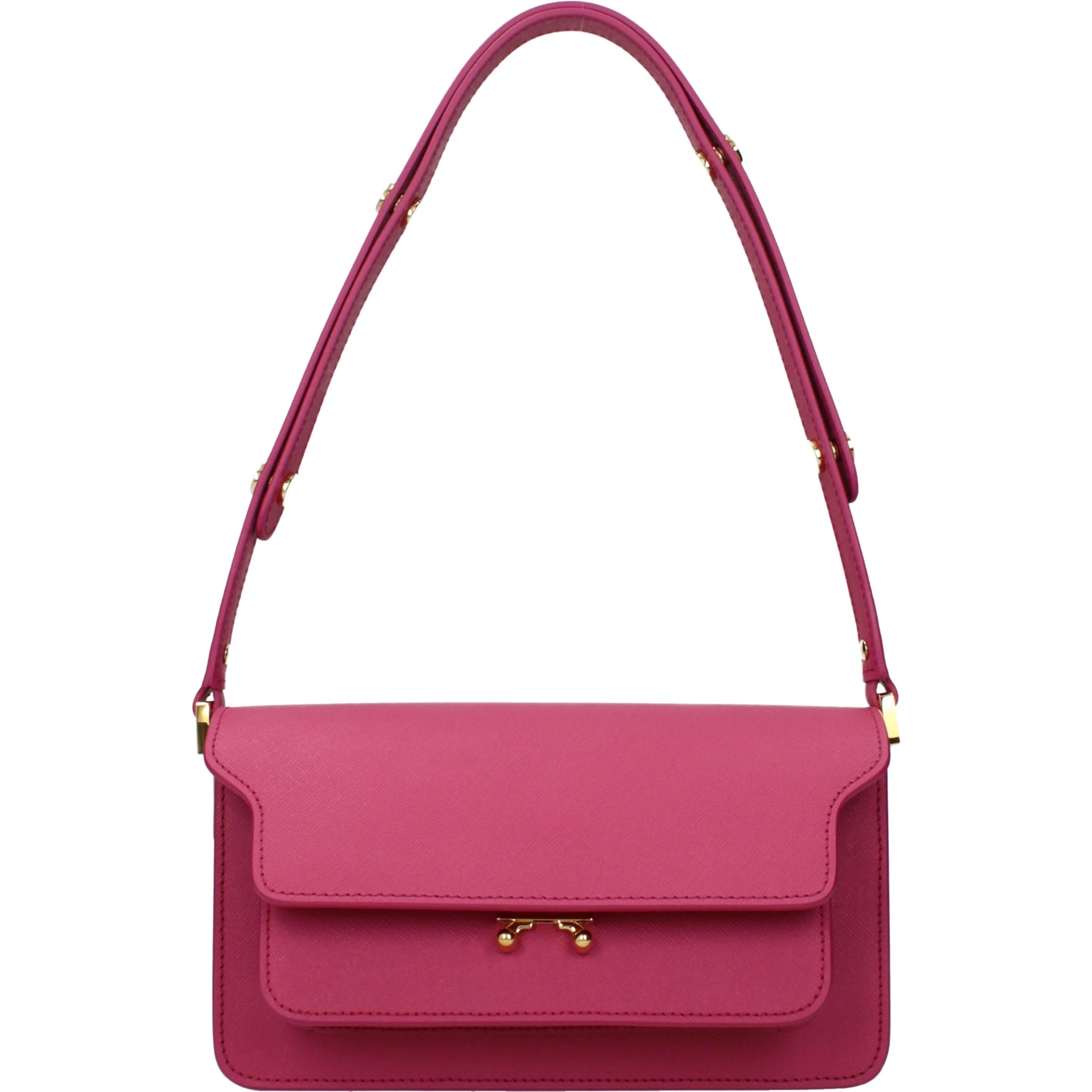 Pink Leather Shoulder Bag